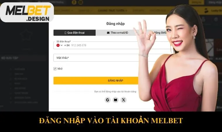 Đăng nhập vào tài khoản MELBET