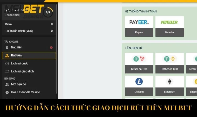Tổng hợp các cách rút tiền Melbet đơn giản